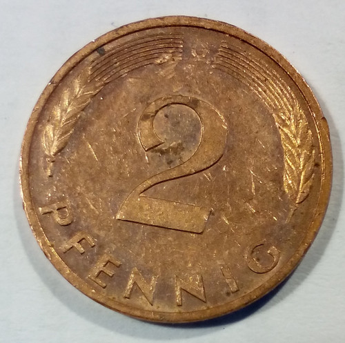 Münze brd zwei pfennig - zwei, 2