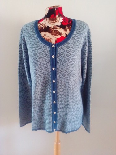 Sorgenfri jacquard strickjacke - jacquard,
