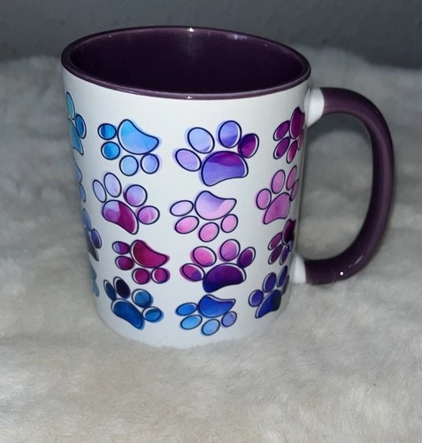 Kaffeetasse tasse lila hunde - kaffeetasse,