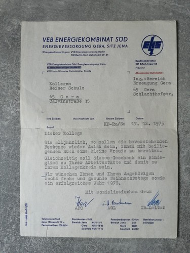 Ddr brief 1975 veb - 1975,