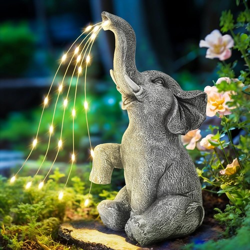 Solarbetriebene elefant statue - elefant,