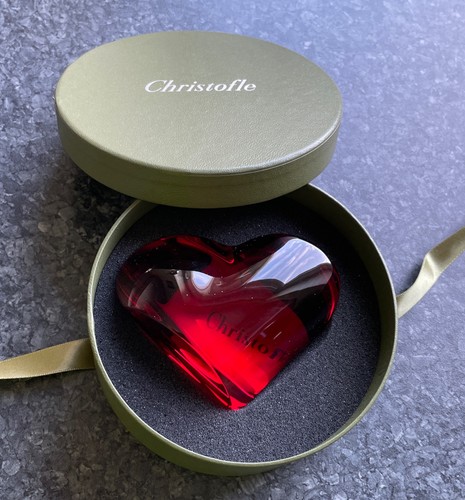 Christofle rotes glasherz - christofle,