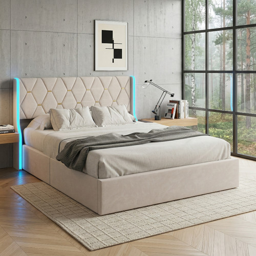 Led boxspringbett 160x200 - boxspringbett, cm