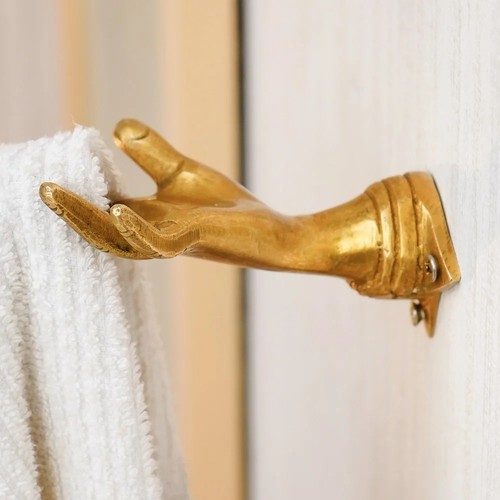 Messing goldene handförmige - messing,