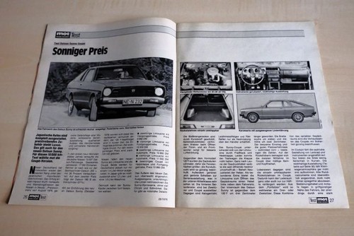 Mot 1978 datsun sunny coupe - 25/1978,