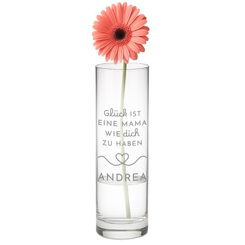 Blumenvase mit gravur für - mit,