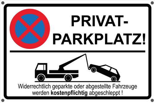 Privatparkplatz schwarz - privatparkplatz,