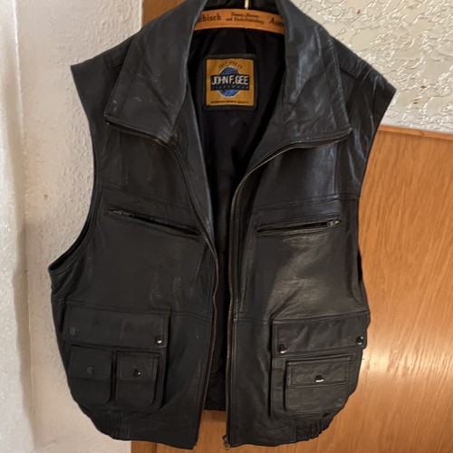 John gee herren lederweste - herren,