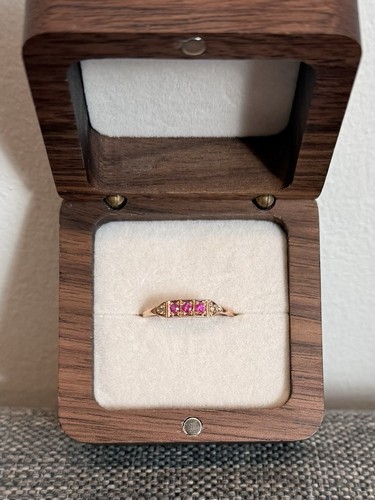 14k rotgold rubin diamant art - 14k,