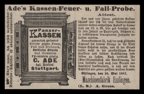 Alte werbung reklame 1887 - alte,
