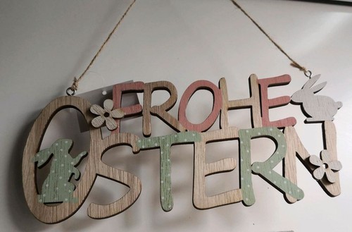 Deko holz schild frohe - deko, "frohe