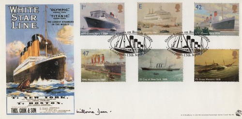 Bradbury ocean liners fdc - ocean,