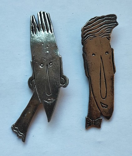 Paar vintage broschen 1960er - vintage,