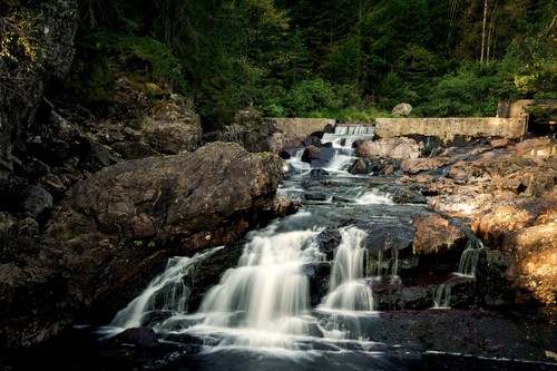 Wasserfall norwegen wald - wasserfall,