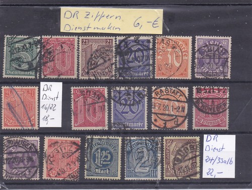 Dienstmarken ziffern - dr,