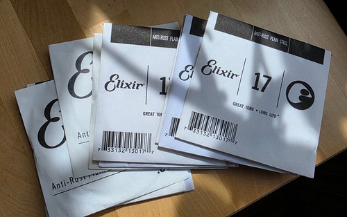Elixir 017 plain steel saiten - 017, steel,