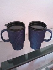 Isolierbecher Thermobecher Tasse mit Henkel Blau Höhe 14 cm 