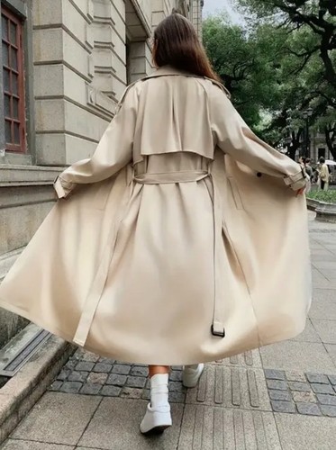 Damen trenchcoat gefüttert - xl,