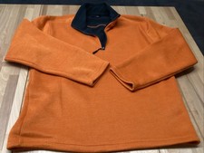 Killtec Gr XXL Strick- Fleece Pullover Orange Schwarz