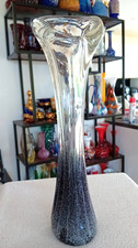 Große schwere Glas Vase -