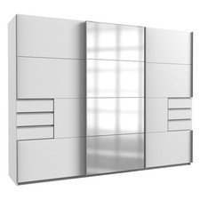 Schwebetürenschrank - weiß -