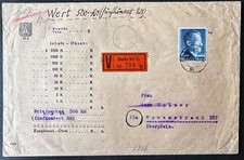 Germany Dt. Reich 5 RM Hitler  DR 802 A als EF auf Wertbrief