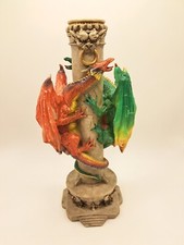 Vintage Mythos und Legenden Drachen Kerzenhalter - Drachenfiguren -