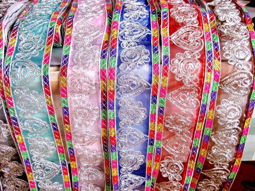 Organza borte pailletten - organza-borte,