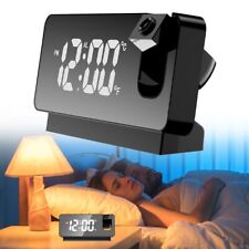 LED Digital Projektion Wecker Temperatur Datum Snooze Decke Projektor