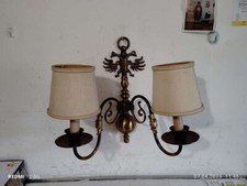 Alte Messingwandlampe
