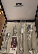 Robbe & Berking 150 neu / Besteck-Set 4 Teile Rosenmuster  mit Geschenk-Etui  