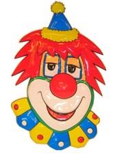 Wanddeko Clown rote Haare 70cm