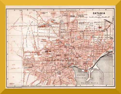 Catania historischer plan von - catania, +historischer