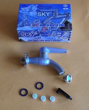 SKY Auslaufhahn frostsicher Außenhahn Hofhahn Gartenhahn grauer Griff  # 9085885