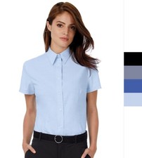 B&C Damen kurzarm Oxford Bluse tailliert Easy Care SSL Women SWO04 NEU