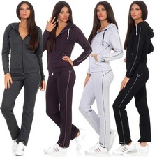 Damen Freizeitanzug Hausanzug Jogginganzug Anzug mit Reißverschluss 