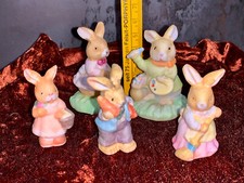 5 Osterhasen Figuren Osterdeko