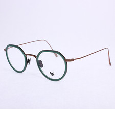 Funk Food Brille Damen RISSOLE C1 Edelstahl Fassung Brillengestell Kupfer Grün