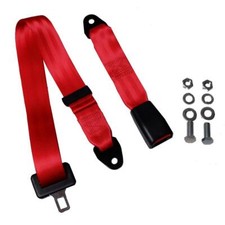 Sicherheitsgurt E4 Beckengurt 2 Punkt Statik 1300mm Stapler Bus LKW Auto Pkw ROT