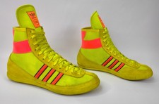 adidas Ringerstiefel gelb Gr. 45 1/3 - US 11 Made West Germany vintage wrestling