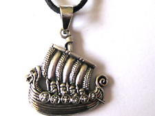 Drachenboot 925'er Silber Ketten Anhänger Wikinger Schiff / x008