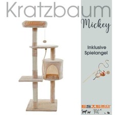 Kratzbaum Katzenbaum Katzenkratzbaum 112 cm Kletterbaum Spielbaum Beige