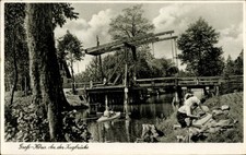 Ak Groß Köris im Kreis Dahme Spreewald, An der Zugbrücke, Boote - 4644194