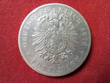 Baden 5 Mark 1876 G