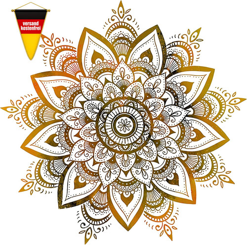Wandtattoo mandala blumen - wandtattoo,