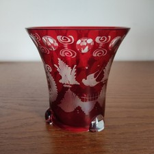 Alter Überfang Becher Glas