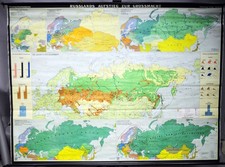 Vintage Karte von Russland Großmacht der asiatischen politischen Geschichte Wandbild Wandbild