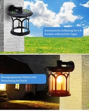Solar LED Wandleuchte Wandlampe Außen, Solar Wandstrahler Außenbeleuchtung Wand