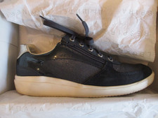 GEOX Damen Sneaker - Schnürschuhe  Gr. 40 dunkelblau/silber - sehr schön"