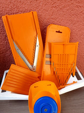 Borner V Slicer Mandolin Fruit Vegetable Gourmet Vintage Classic Orange Germany 